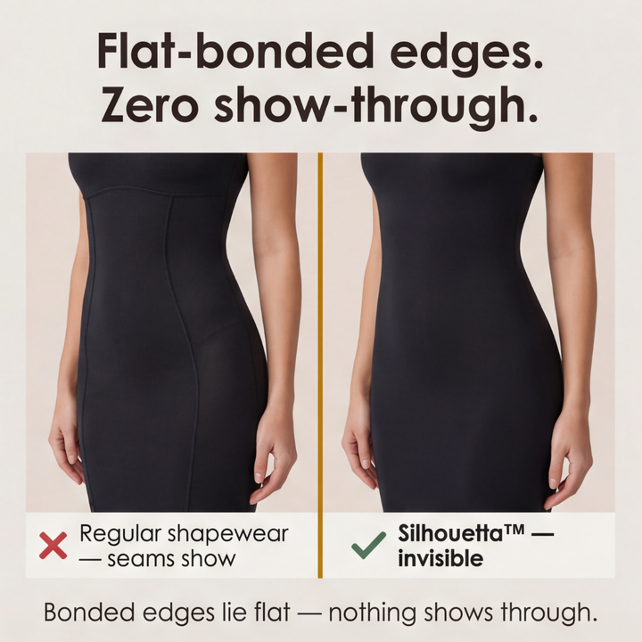 Feature panel comparing visible seams with the bonded edge