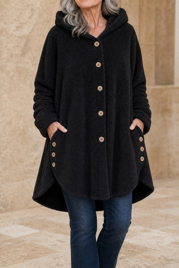 Button Front Fleece Look Shirt Jacket