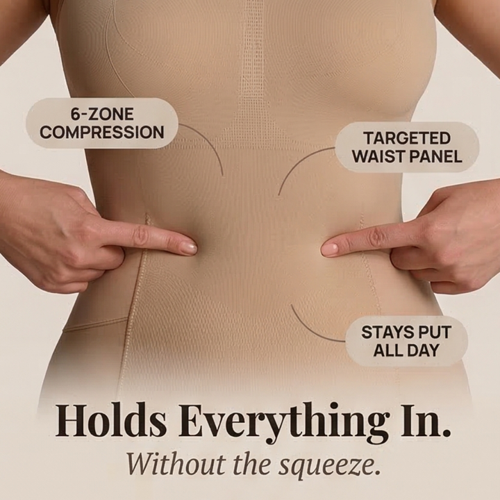 Feature panel with callouts on the six compression zones