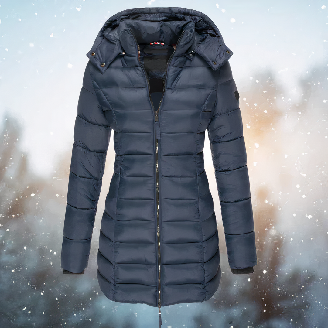 Fitted Waist Puffer Coat