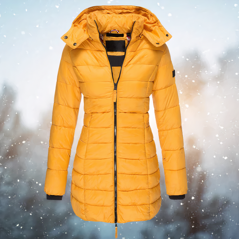 Fitted Waist Puffer Coat