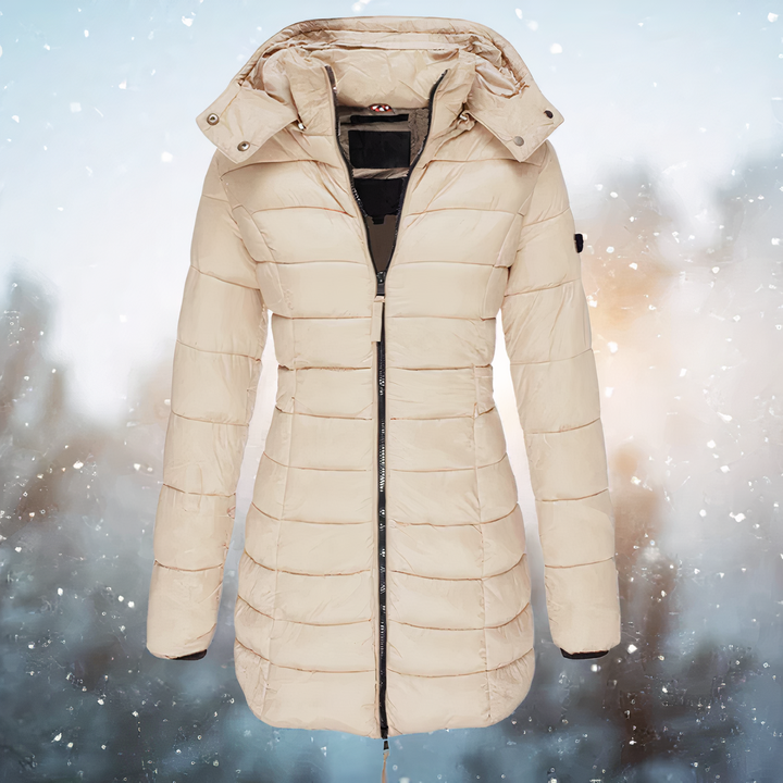 Fitted Waist Puffer Coat