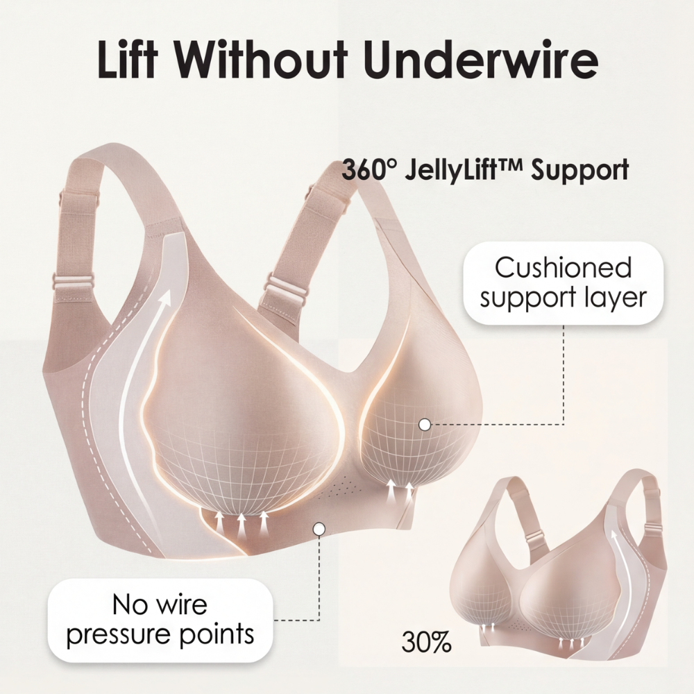 Feature panel with callouts on the cushioned support layer