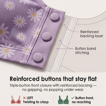 Front-Button Cotton-Lined Bra