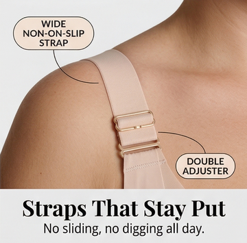 Gloss and Matte Wide-Band Bra