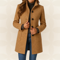 High Collar Button-Front Coat