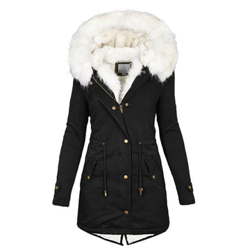 Hooded Winter Jacket with Fleece Lining