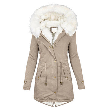 Hooded Winter Jacket with Fleece Lining