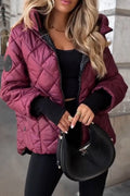 Cotton Blend Hooded Zip-Up Jacket