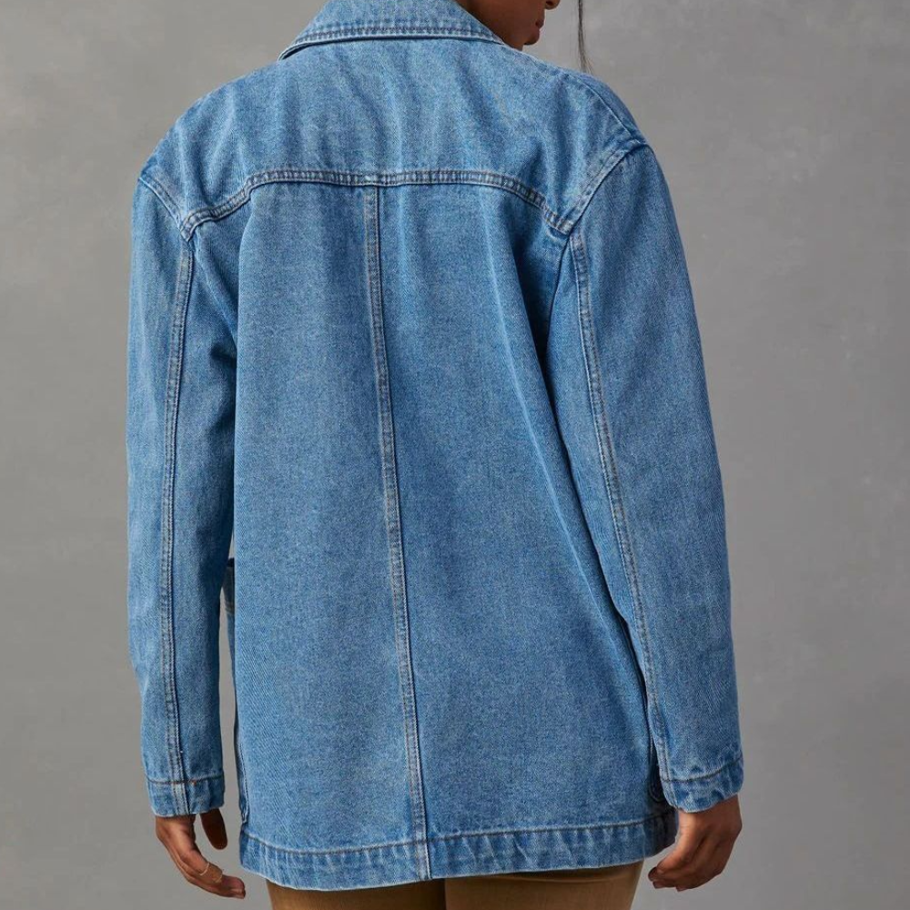 Longline Denim Blazer Jacket