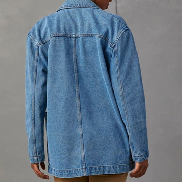 Longline Denim Blazer Jacket