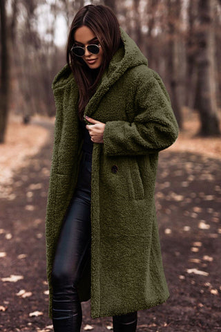 Longline Hooded Teddy Coat
