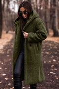 Longline Hooded Teddy Coat