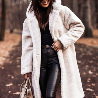 Longline Hooded Teddy Coat