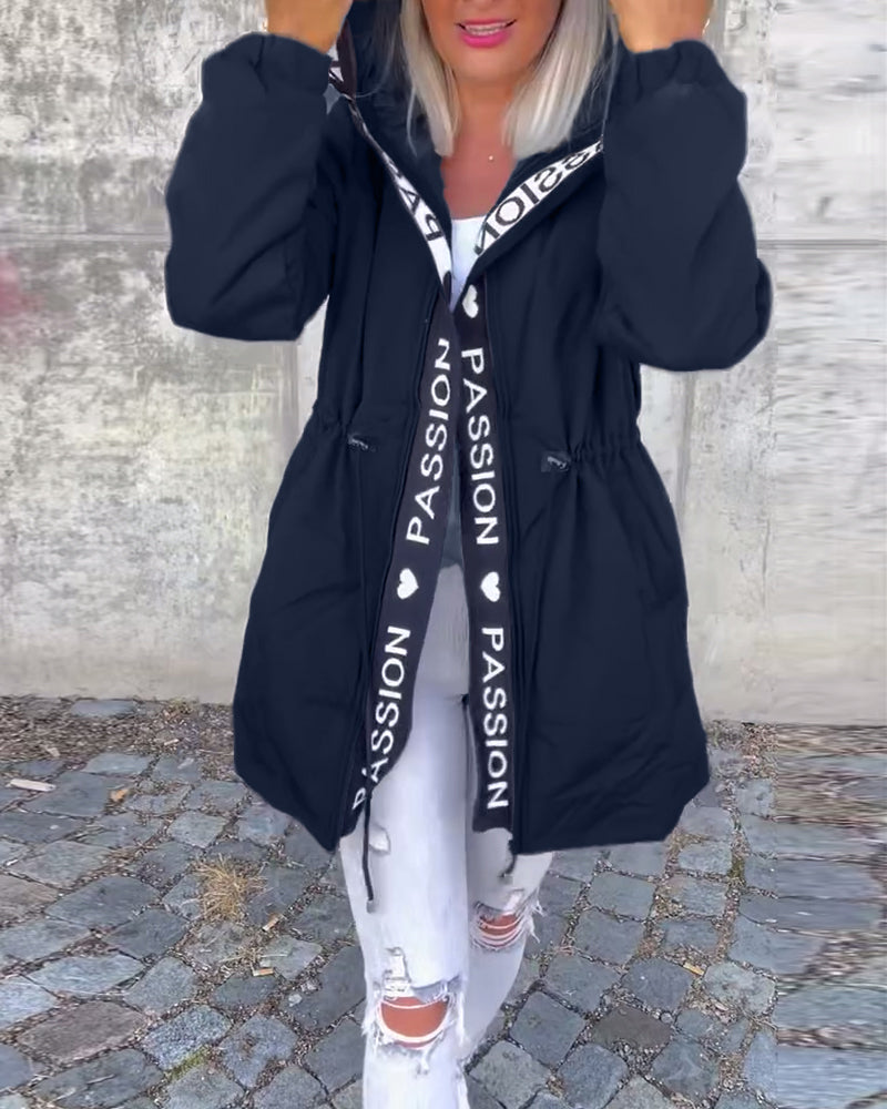 Minimalist Hooded Mid-Length Coat
