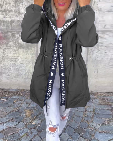 Minimalist Hooded Mid-Length Coat