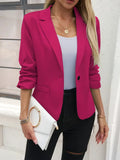 Open Front Blazer with Three Quarter Sleeves