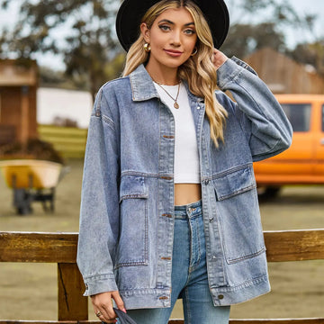 Oversized Denim Shirt Jacket