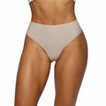 Nude seamless high-cut briefs shown from the front