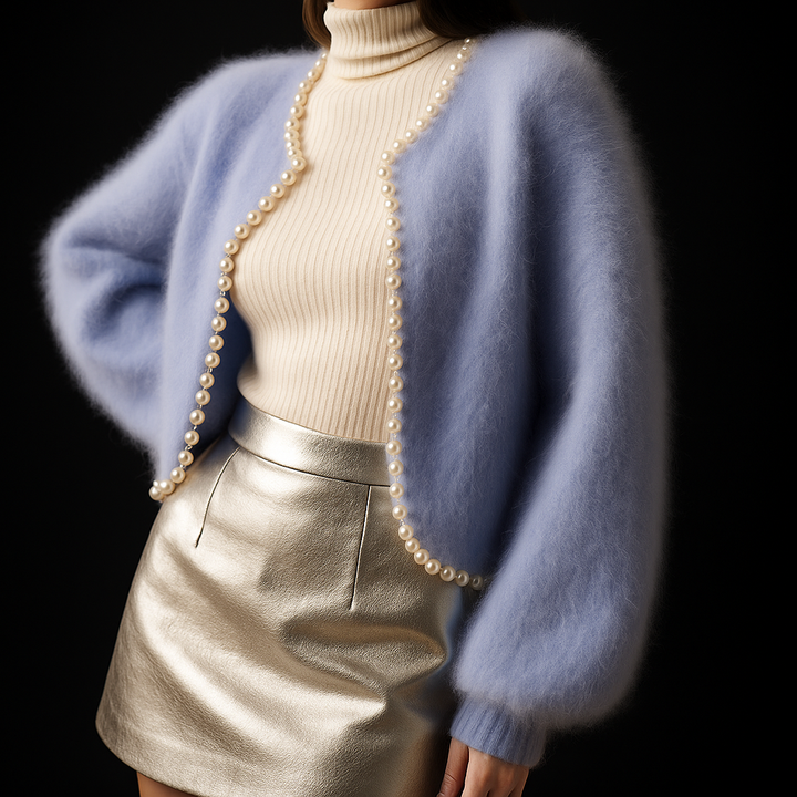 Pearl Embellished Knit Cardigan