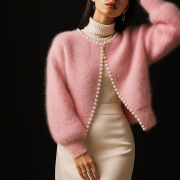 Pearl Embellished Knit Cardigan