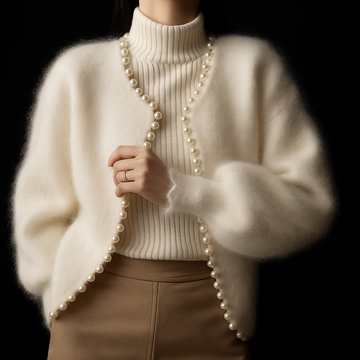 Pearl Embellished Knit Cardigan