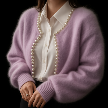 Pearl Embellished Knit Cardigan