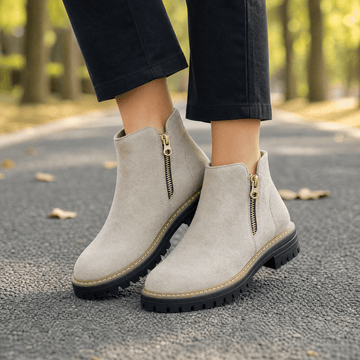 Side Zip Suede Chelsea Boots