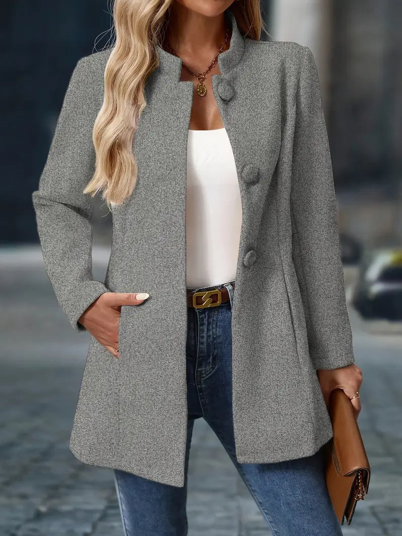 Single-Breasted Longline Winter Coat