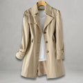 Single-Breasted Notch Lapel Trench Coat
