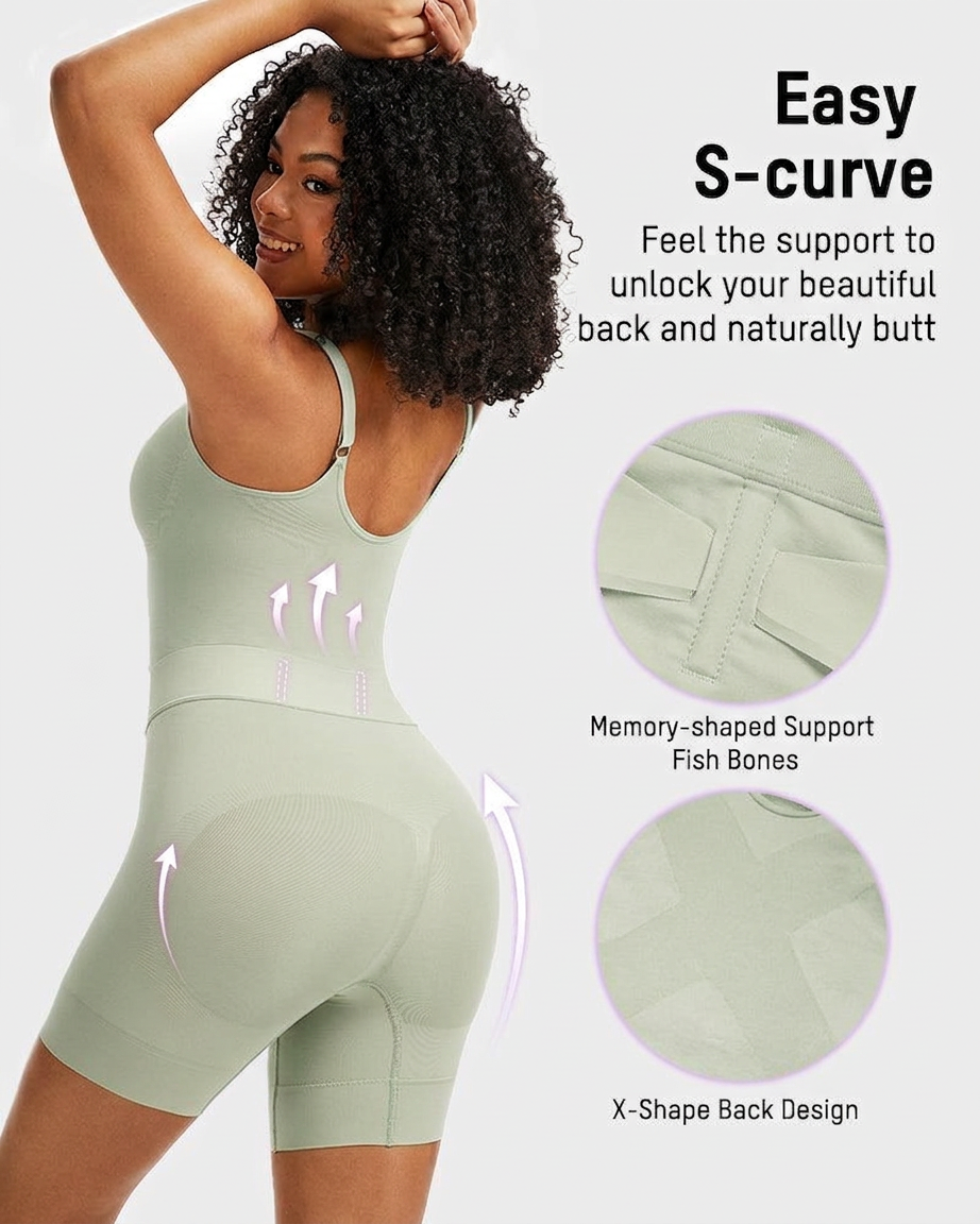 Feature panel of the back support boning and X back design