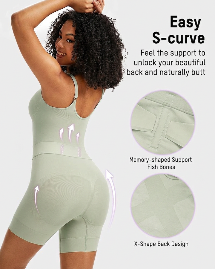 Feature panel of the back support boning and X back design