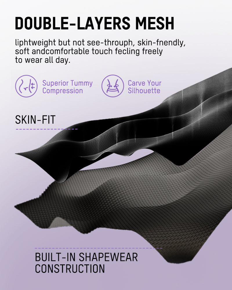 Feature panel showing the double-layer mesh fabric