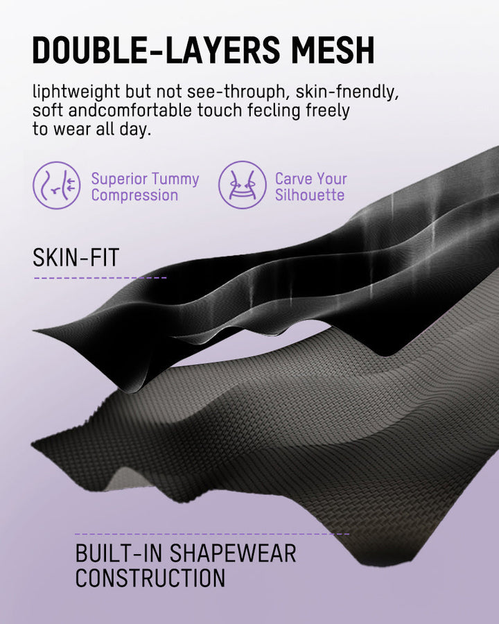 Feature panel showing the double-layer mesh fabric
