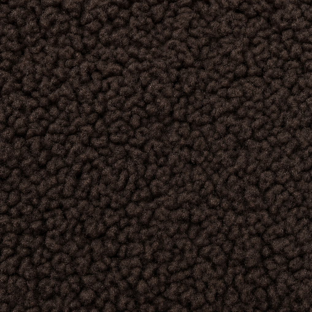 Close up of the brown teddy fleece pile