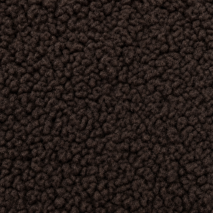 Close up of the brown teddy fleece pile