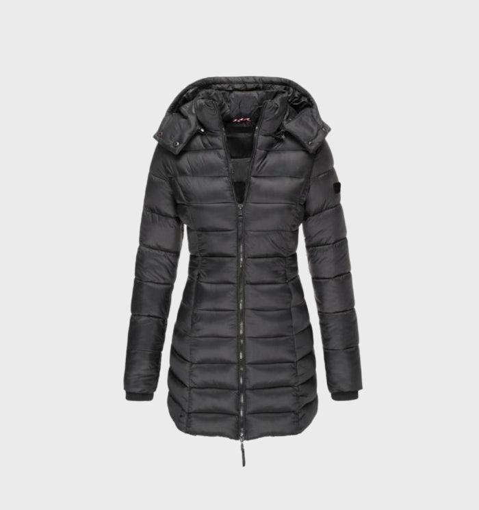 Soft-Lined Hooded Long Coat