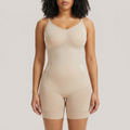 Nude shaping bodysuit with shorts and a wide waist band