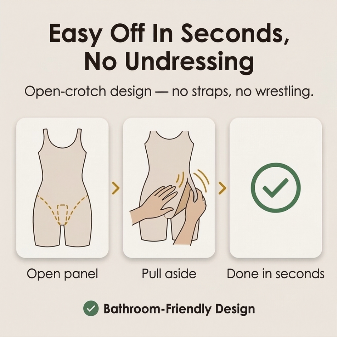 Feature panel of the open gusset in three steps