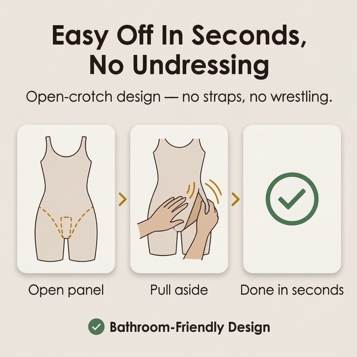 Feature panel of the open gusset in three steps