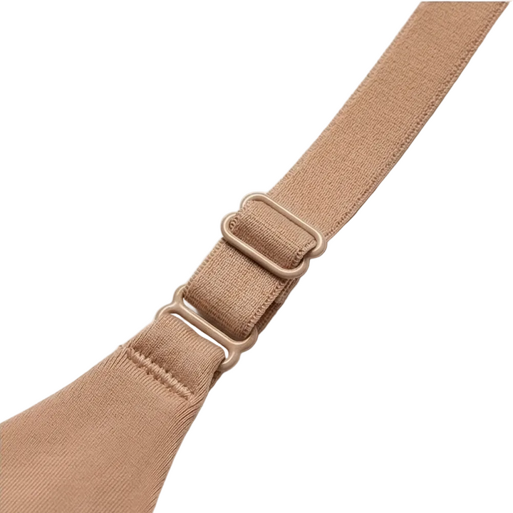 Adjustable slider on a nude bra strap