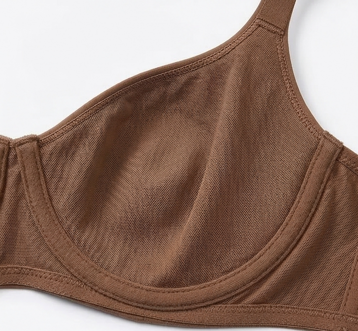 Close-up of the seamless cup and underwire casing