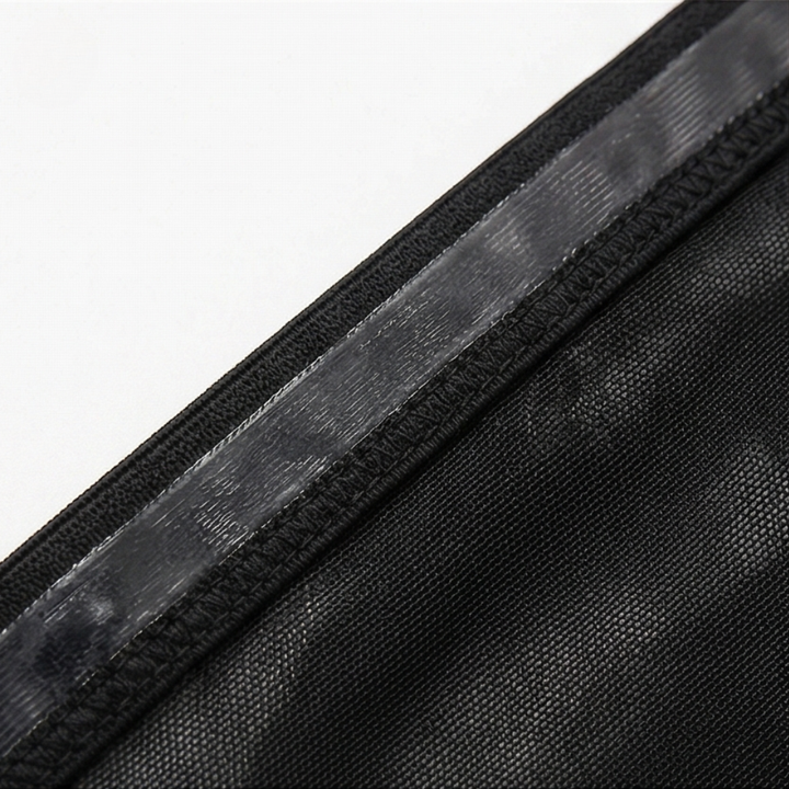 Close-up of the silicone grip strip along the band edge