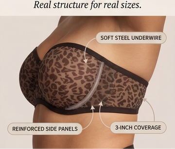 Unlined Mesh Strapless Bra