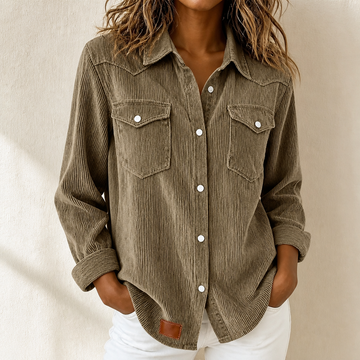 Western Yoke Corduroy Shacket