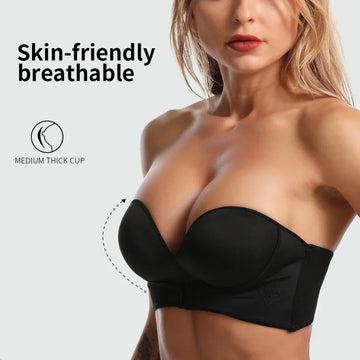 Wide-Band Seamless Strapless Bra