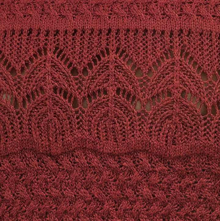 Multi Texture Openwork Knit Top